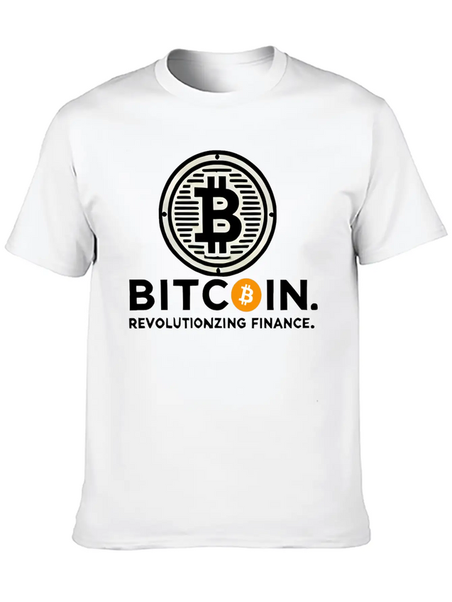 Bitcoin Revolutionizing Finance BTC Crypto Design Lightweight Cotton T-Shirt – Daily Comfort Graphic Shirt