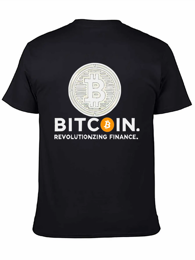 Bitcoin Revolutionizing Finance BTC Crypto Design Lightweight Cotton T-Shirt – Daily Comfort Graphic Shirt