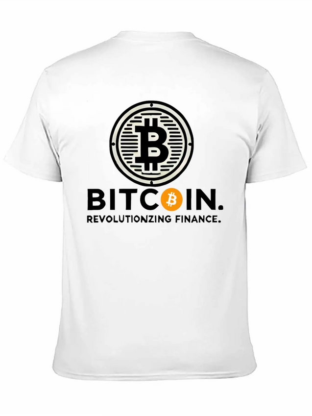 Bitcoin Revolutionizing Finance BTC Crypto Design Lightweight Cotton T-Shirt – Daily Comfort Graphic Shirt