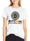 Bitcoin Revolutionizing Finance BTC Crypto Design Lightweight Cotton T-Shirt – Daily Comfort Graphic Shirt