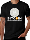 Bitcoin Revolutionizing Finance BTC Crypto Design Lightweight Cotton T-Shirt – Daily Comfort Graphic Shirt