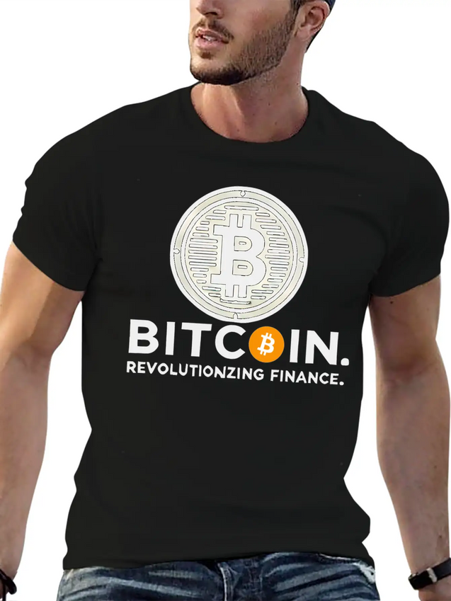 Bitcoin Revolutionizing Finance BTC Crypto Design Lightweight Cotton T-Shirt – Daily Comfort Graphic Shirt
