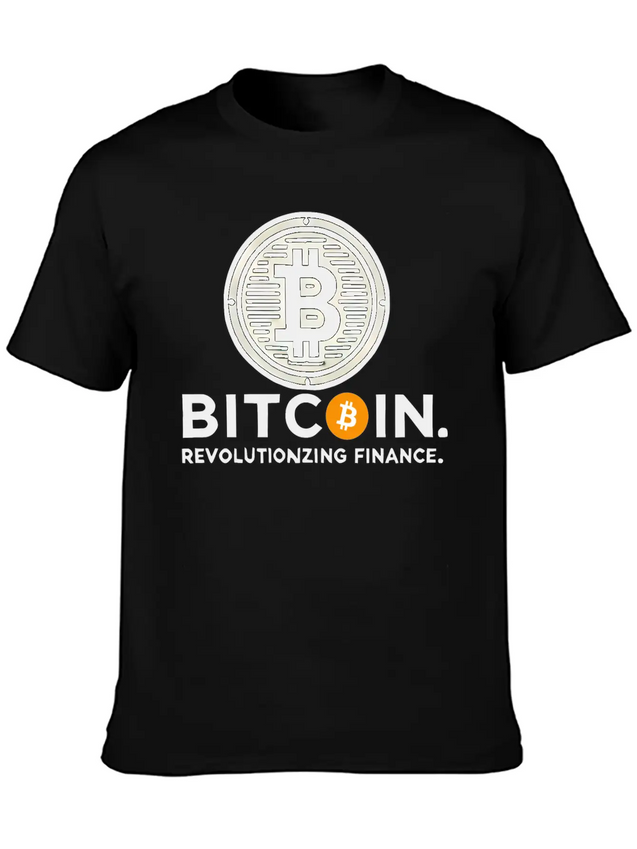 Bitcoin Revolutionizing Finance BTC Crypto Design Lightweight Cotton T-Shirt – Daily Comfort Graphic Shirt