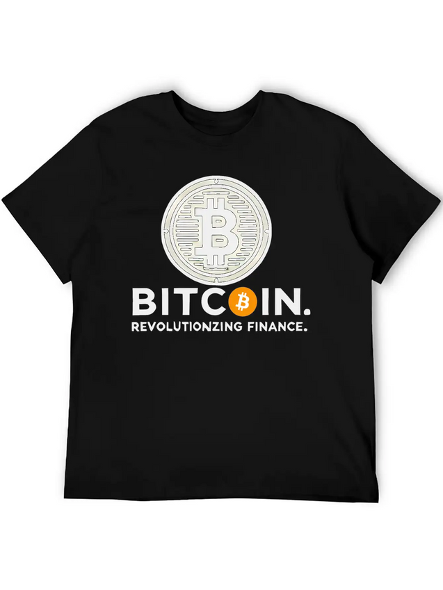 Bitcoin Revolutionizing Finance BTC Crypto Design Lightweight Cotton T-Shirt – Daily Comfort Graphic Shirt