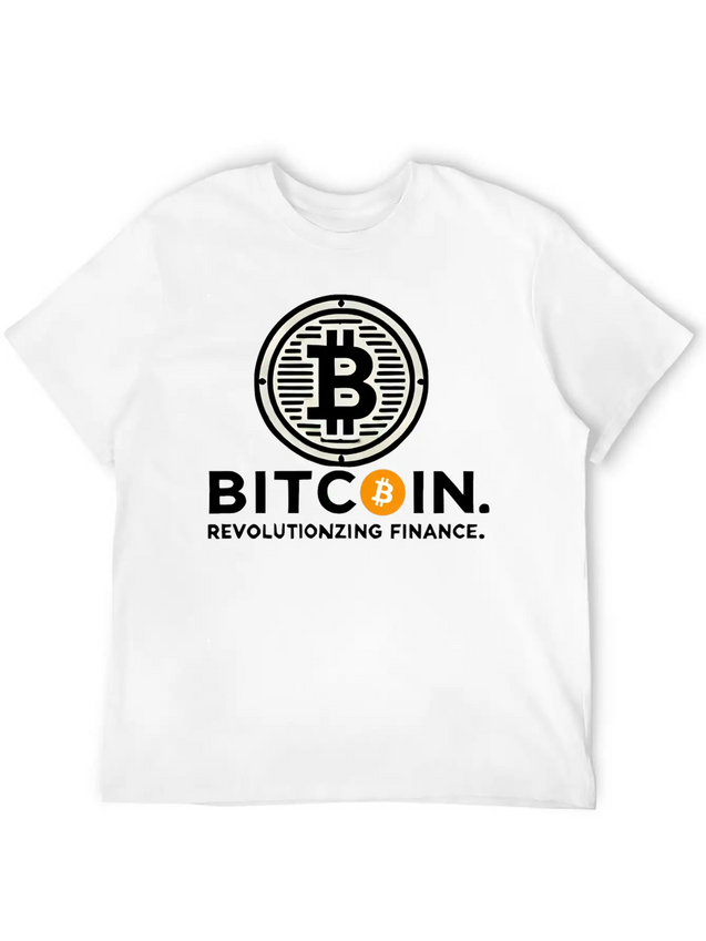Bitcoin Revolutionizing Finance BTC Crypto Design Lightweight Cotton T-Shirt – Daily Comfort Graphic Shirt