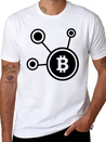 Bitcoin, Symbol, Sign, Cryptos, BTC, Logo, ETH Lightweight Cotton T-Shirt – Daily Comfort Graphic Shirt
