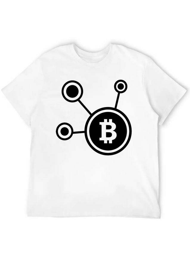 Bitcoin, Symbol, Sign, Cryptos, BTC, Logo, ETH Lightweight Cotton T-Shirt – Daily Comfort Graphic Shirt