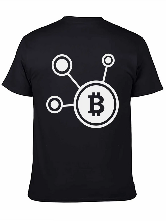 Bitcoin, Symbol, Sign, Cryptos, BTC, Logo, ETH Lightweight Cotton T-Shirt – Daily Comfort Graphic Shirt