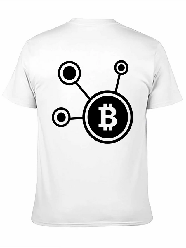 Bitcoin, Symbol, Sign, Cryptos, BTC, Logo, ETH Lightweight Cotton T-Shirt – Daily Comfort Graphic Shirt