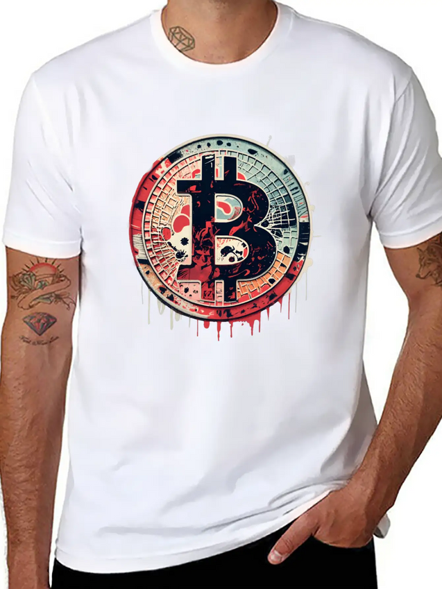 Bitcoin Unique Logo Lightweight Cotton T-Shirt – Daily Comfort Graphic Shirt