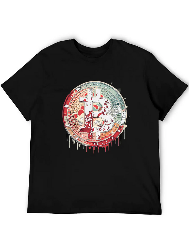 Bitcoin Unique Logo Lightweight Cotton T-Shirt – Daily Comfort Graphic Shirt