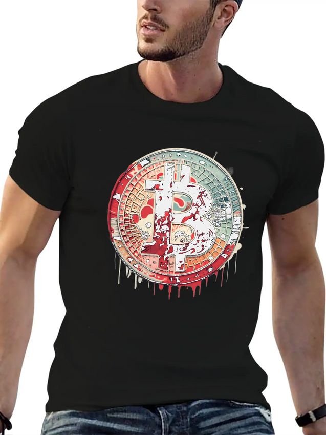 Bitcoin Unique Logo Lightweight Cotton T-Shirt – Daily Comfort Graphic Shirt