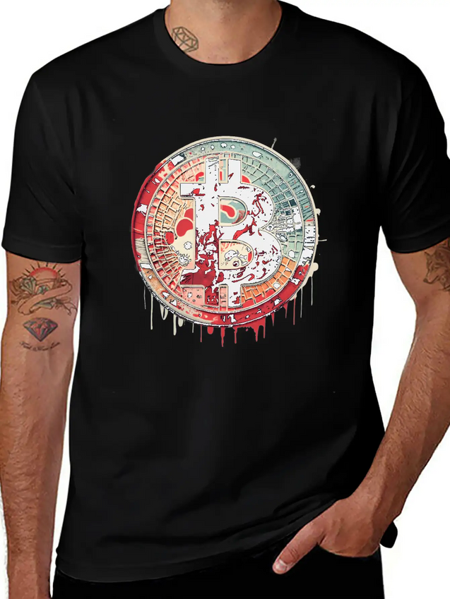 Bitcoin Unique Logo Lightweight Cotton T-Shirt – Daily Comfort Graphic Shirt