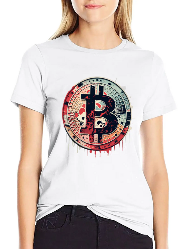 Bitcoin Unique Logo Lightweight Cotton T-Shirt – Daily Comfort Graphic Shirt
