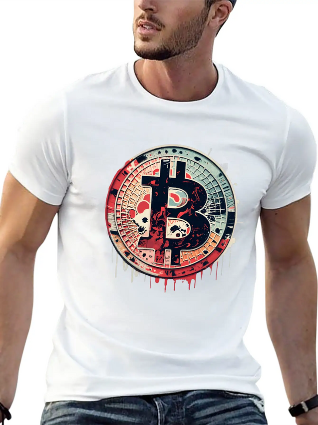 Bitcoin Unique Logo Lightweight Cotton T-Shirt – Daily Comfort Graphic Shirt