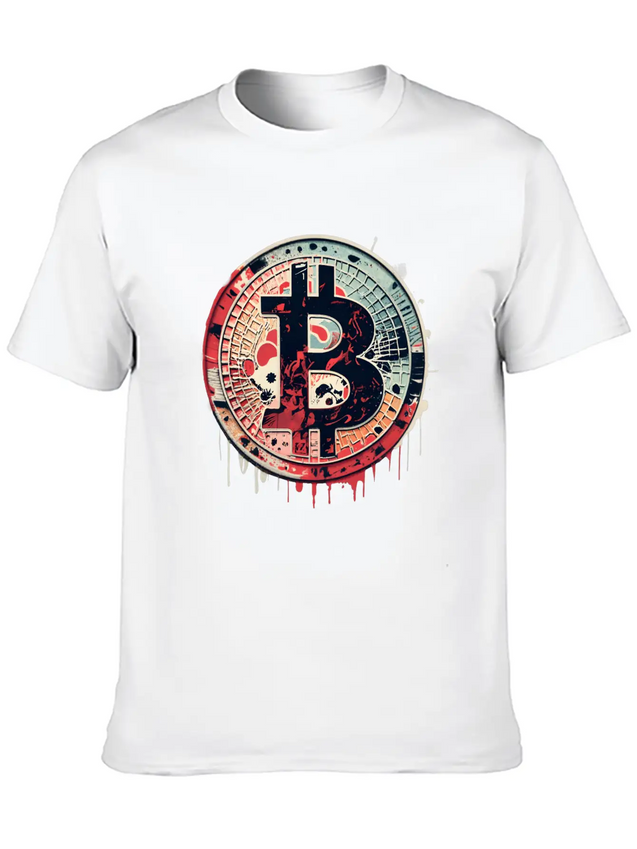 Bitcoin Unique Logo Lightweight Cotton T-Shirt – Daily Comfort Graphic Shirt