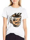 Black Coffee Cup Face Morning Tired Lightweight Cotton T-Shirt – Daily Comfort Graphic Shirt
