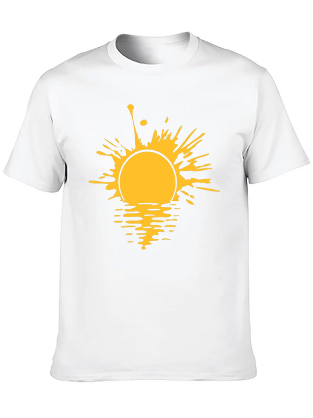 Blob Graffiti Drops Spray Water Sun Sea Holiday Va Lightweight Cotton T-Shirt – Daily Comfort Graphic Shirt