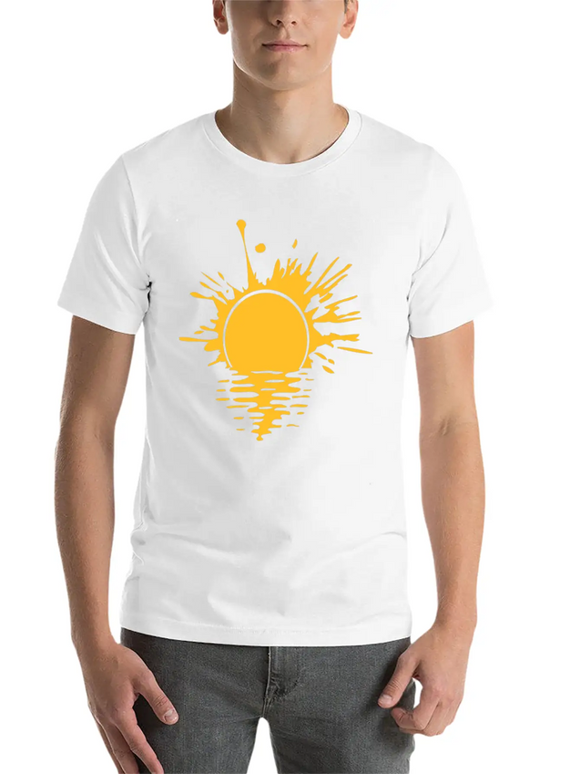 Blob Graffiti Drops Spray Water Sun Sea Holiday Va Lightweight Cotton T-Shirt – Daily Comfort Graphic Shirt