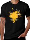 Blob Graffiti Drops Spray Water Sun Sea Holiday Va Lightweight Cotton T-Shirt – Daily Comfort Graphic Shirt