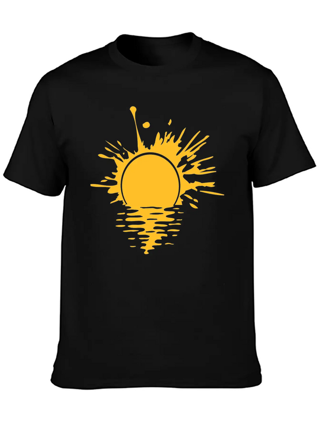 Blob Graffiti Drops Spray Water Sun Sea Holiday Va Lightweight Cotton T-Shirt – Daily Comfort Graphic Shirt