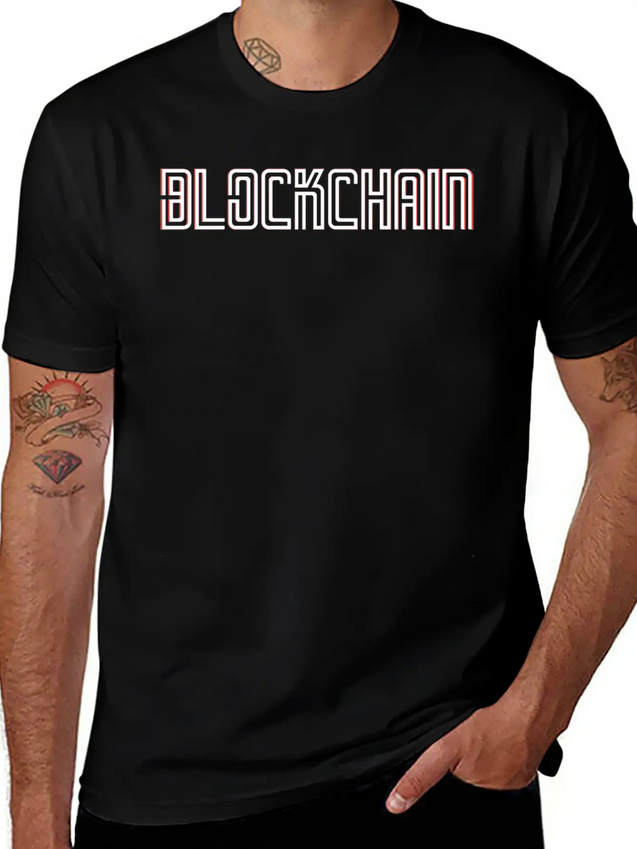 Blockchain Lightweight Cotton T-Shirt – Daily Comfort Graphic Shirt