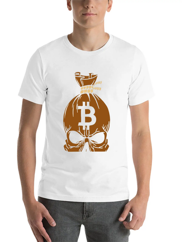 Blockchain Skull Lightweight Cotton T-Shirt – Daily Comfort Graphic Shirt
