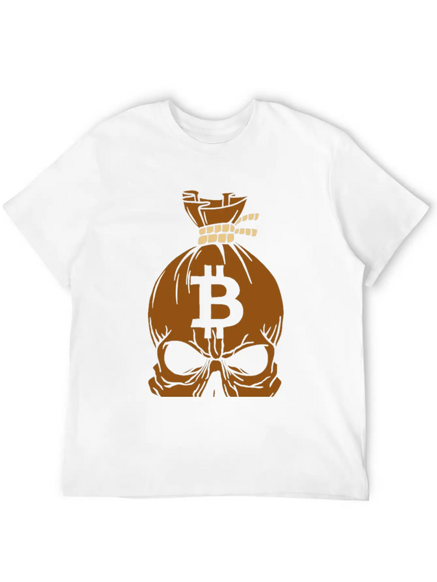 Blockchain Skull Lightweight Cotton T-Shirt – Daily Comfort Graphic Shirt