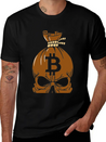 Blockchain Skull Lightweight Cotton T-Shirt – Daily Comfort Graphic Shirt