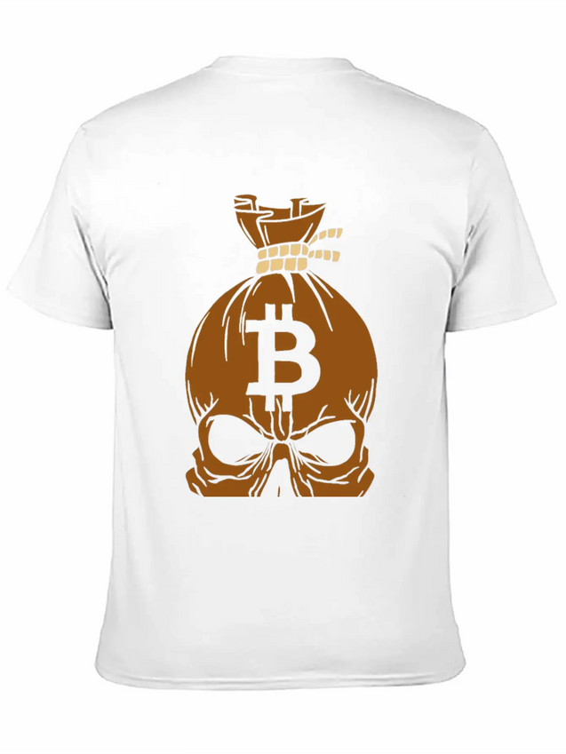 Blockchain Skull Lightweight Cotton T-Shirt – Daily Comfort Graphic Shirt