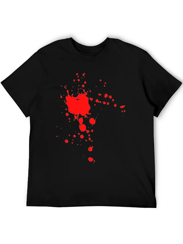 Blood Splat Lightweight Cotton T-Shirt – Daily Comfort Graphic Shirt