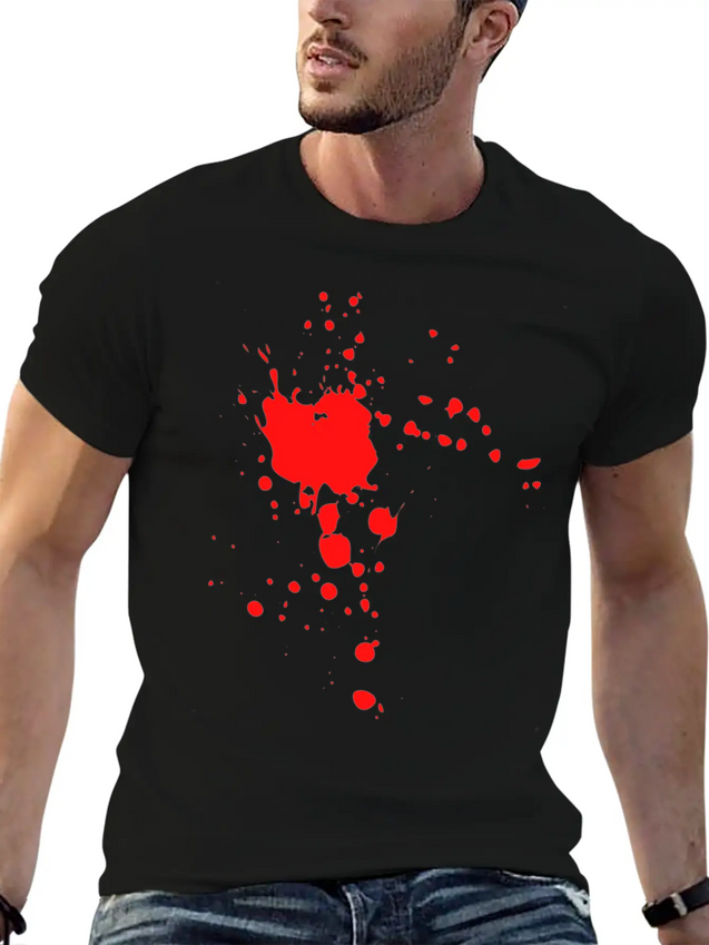 Blood Splat Lightweight Cotton T-Shirt – Daily Comfort Graphic Shirt