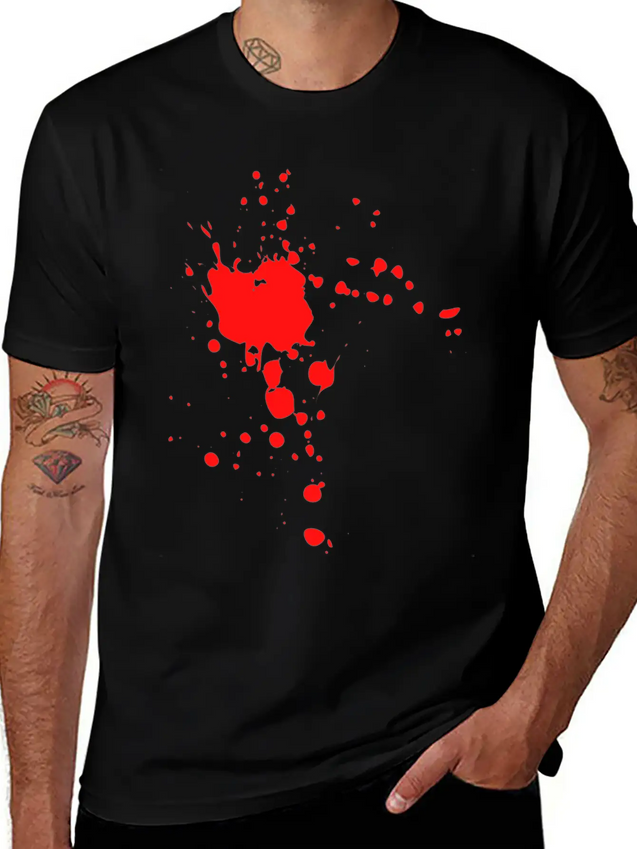 Blood Splat Lightweight Cotton T-Shirt – Daily Comfort Graphic Shirt