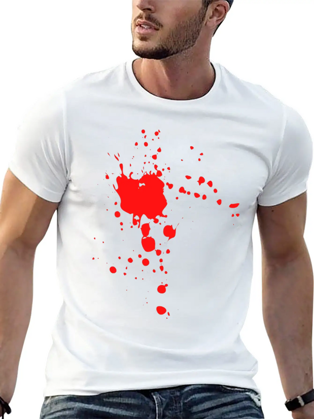 Blood Splat Lightweight Cotton T-Shirt – Daily Comfort Graphic Shirt