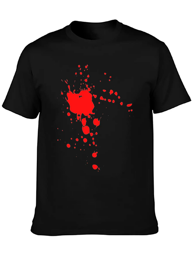 Blood Splat Lightweight Cotton T-Shirt – Daily Comfort Graphic Shirt