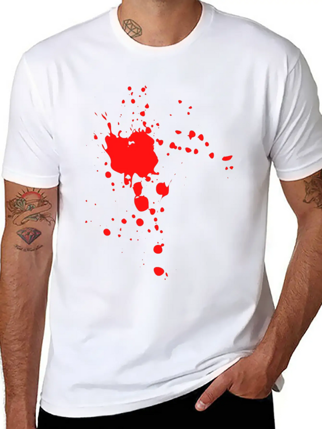 Blood Splat Lightweight Cotton T-Shirt – Daily Comfort Graphic Shirt