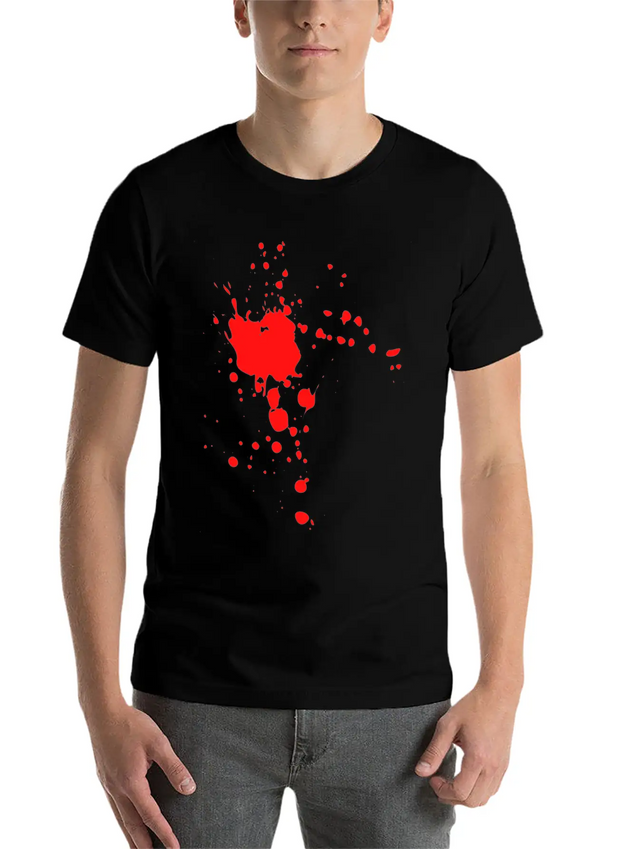 Blood Splat Lightweight Cotton T-Shirt – Daily Comfort Graphic Shirt