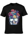 Blooms 'n Bones Lightweight Cotton T-Shirt – Daily Comfort Graphic Shirt