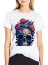 Blooms 'n Bones Lightweight Cotton T-Shirt – Daily Comfort Graphic Shirt