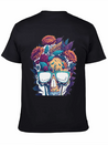 Blooms 'n Bones Lightweight Cotton T-Shirt – Daily Comfort Graphic Shirt