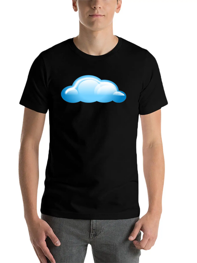 Blue Cloud Lightweight Cotton T-Shirt – Daily Comfort Graphic Shirt