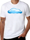 Blue Cloud Lightweight Cotton T-Shirt – Daily Comfort Graphic Shirt