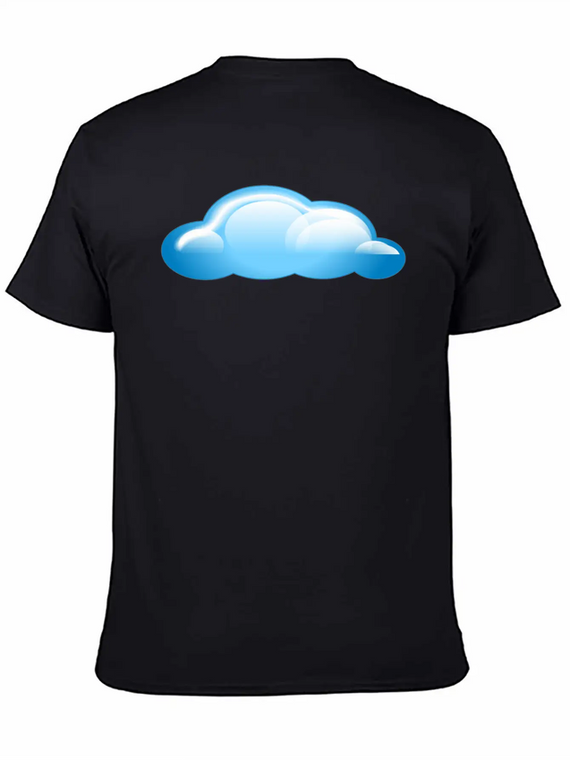 Blue Cloud Lightweight Cotton T-Shirt – Daily Comfort Graphic Shirt