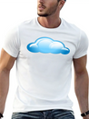Blue Cloud Lightweight Cotton T-Shirt – Daily Comfort Graphic Shirt