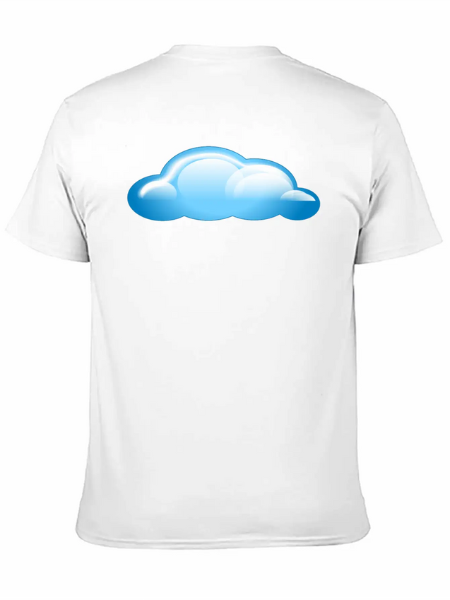 Blue Cloud Lightweight Cotton T-Shirt – Daily Comfort Graphic Shirt