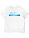 Blue Cloud Lightweight Cotton T-Shirt – Daily Comfort Graphic Shirt