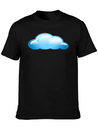 Blue Cloud Lightweight Cotton T-Shirt – Daily Comfort Graphic Shirt