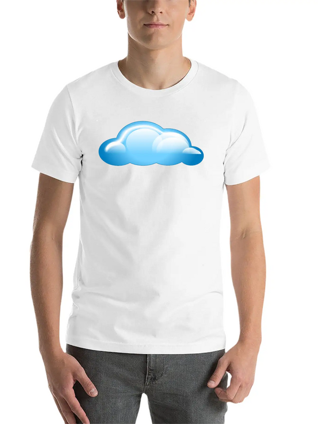 Blue Cloud Lightweight Cotton T-Shirt – Daily Comfort Graphic Shirt