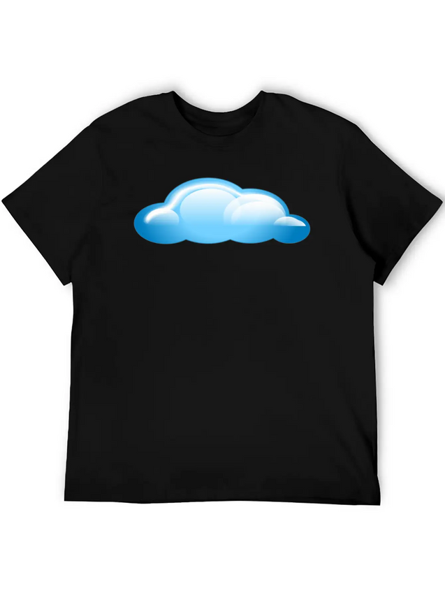 Blue Cloud Lightweight Cotton T-Shirt – Daily Comfort Graphic Shirt