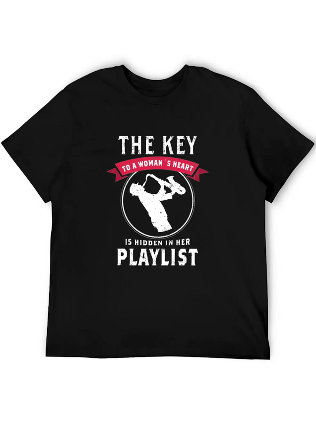 Blues Saxophone Design For Blues Girl Lightweight Cotton T-Shirt – Daily Comfort Graphic Shirt